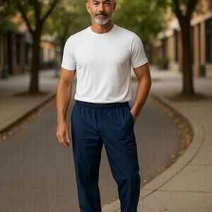 Lululemon Mens Classic Fit Pants Blue Large Athleisure Gym Loungewear